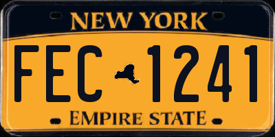 NY license plate FEC1241