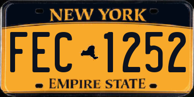 NY license plate FEC1252