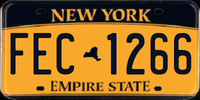 NY license plate FEC1266