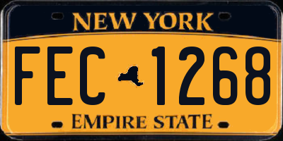 NY license plate FEC1268