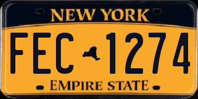 NY license plate FEC1274