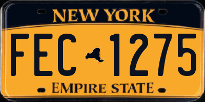 NY license plate FEC1275