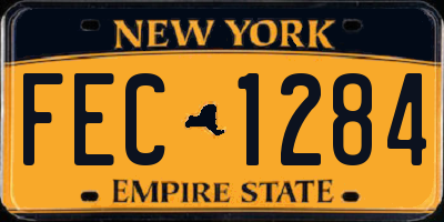 NY license plate FEC1284