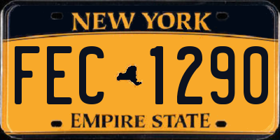 NY license plate FEC1290