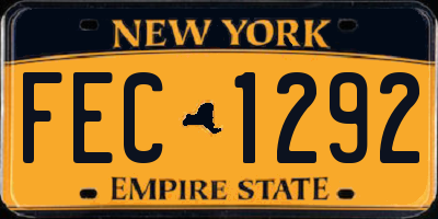 NY license plate FEC1292