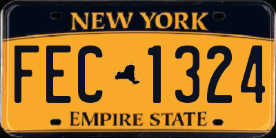 NY license plate FEC1324