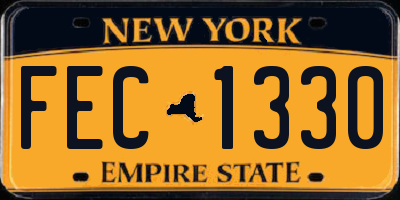 NY license plate FEC1330