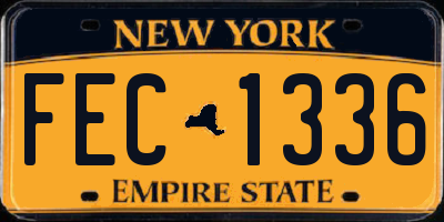 NY license plate FEC1336