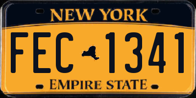NY license plate FEC1341