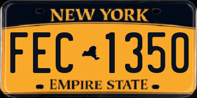 NY license plate FEC1350