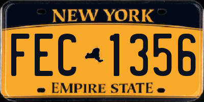 NY license plate FEC1356