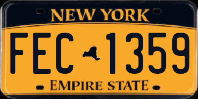 NY license plate FEC1359