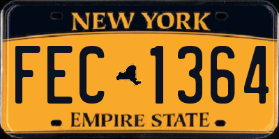 NY license plate FEC1364