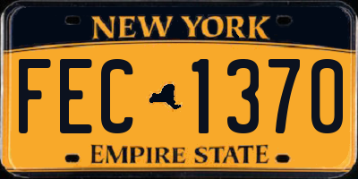 NY license plate FEC1370