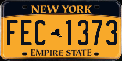 NY license plate FEC1373