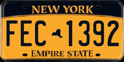 NY license plate FEC1392