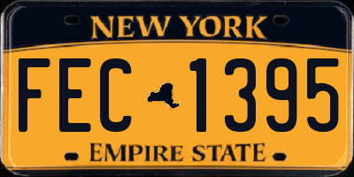 NY license plate FEC1395