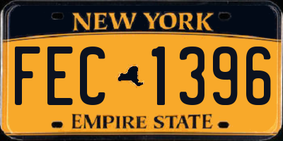 NY license plate FEC1396
