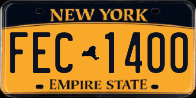 NY license plate FEC1400