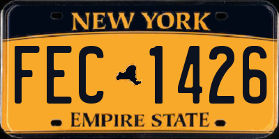 NY license plate FEC1426