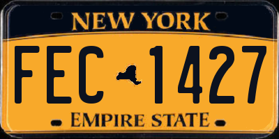 NY license plate FEC1427