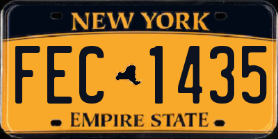 NY license plate FEC1435