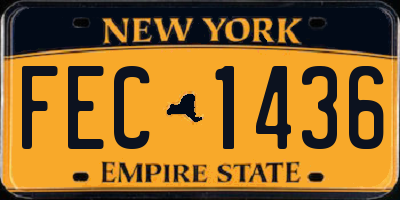 NY license plate FEC1436