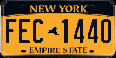 NY license plate FEC1440