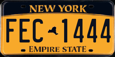 NY license plate FEC1444