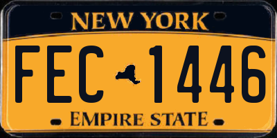 NY license plate FEC1446