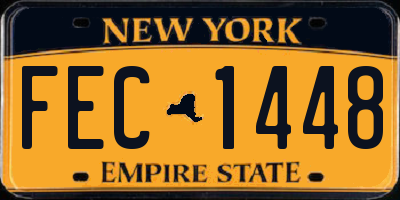 NY license plate FEC1448