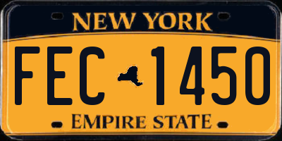 NY license plate FEC1450