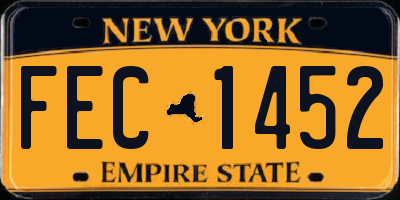 NY license plate FEC1452