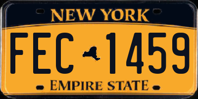 NY license plate FEC1459