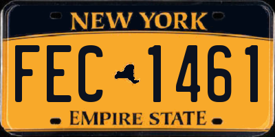 NY license plate FEC1461