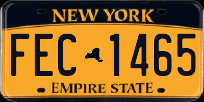 NY license plate FEC1465