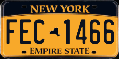 NY license plate FEC1466