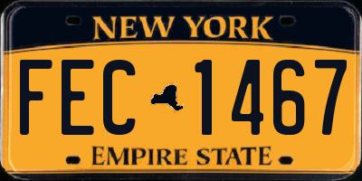 NY license plate FEC1467