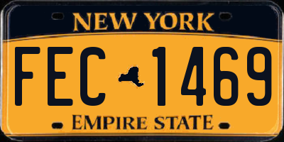NY license plate FEC1469
