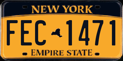 NY license plate FEC1471