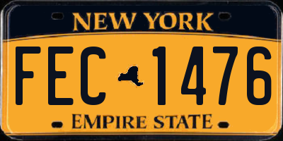 NY license plate FEC1476