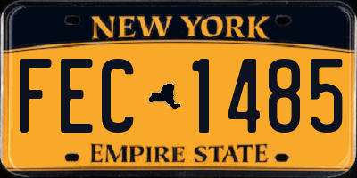 NY license plate FEC1485