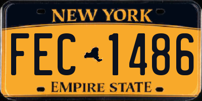 NY license plate FEC1486