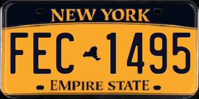 NY license plate FEC1495