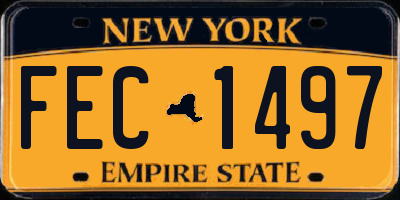 NY license plate FEC1497