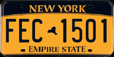NY license plate FEC1501