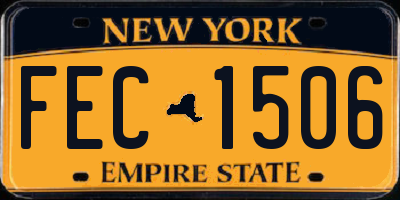 NY license plate FEC1506