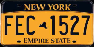 NY license plate FEC1527