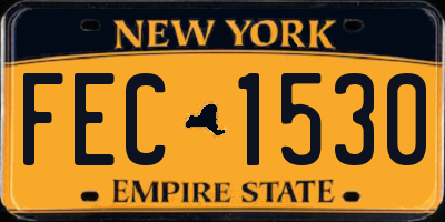 NY license plate FEC1530