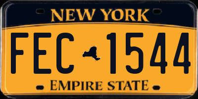 NY license plate FEC1544